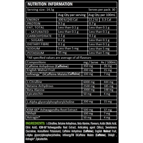 Athletic Sport Kamikaze Pre Workout - Gym Freak Supplements
