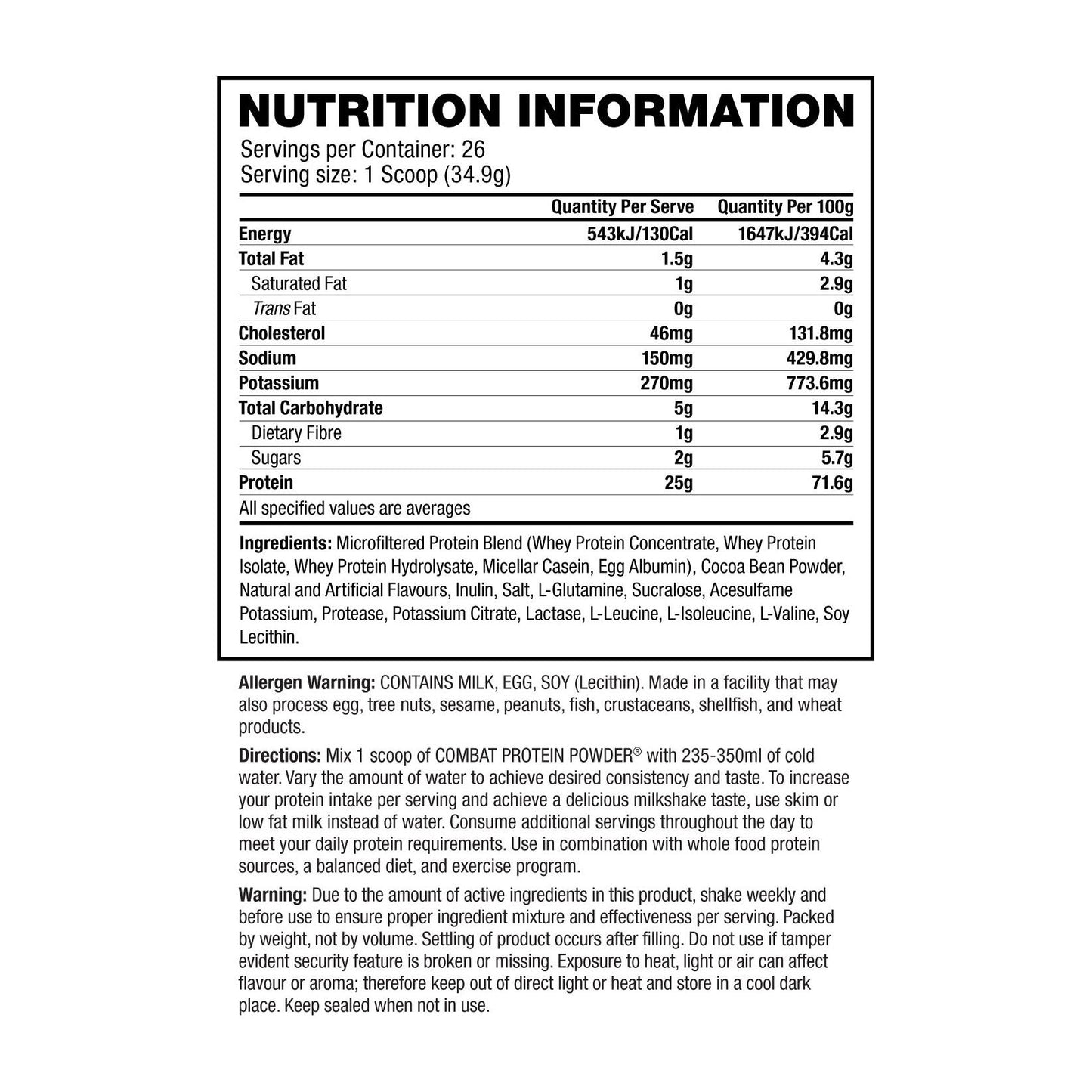 MusclePharm Combat Sport Whey Protein 2LB - Gym Freak Supplements